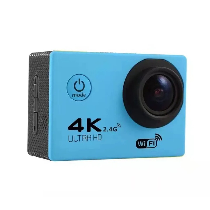 Спортна видеокамера 4K, 30м дълбочина, 170° панорамна леща, пълен комплект