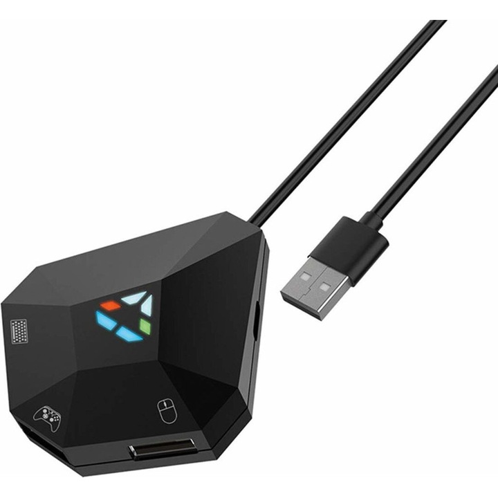 Adapter konverter egér és billentyűzet konzolokhoz, szett, széleskörű kompatibilitás, plug and play