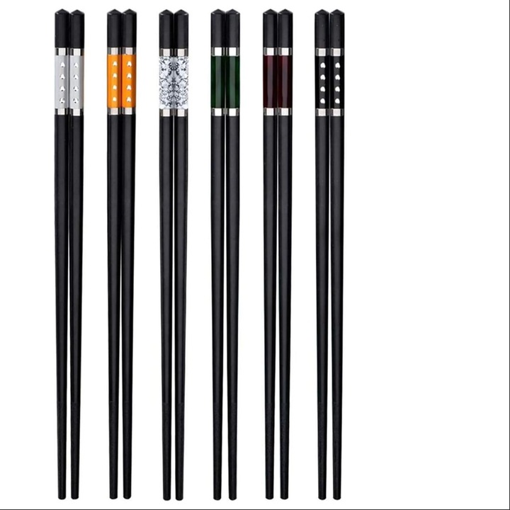 Betisoare din fibra de sticla, set de 6 perechi, sigure, reutilizabile, 24.3cm