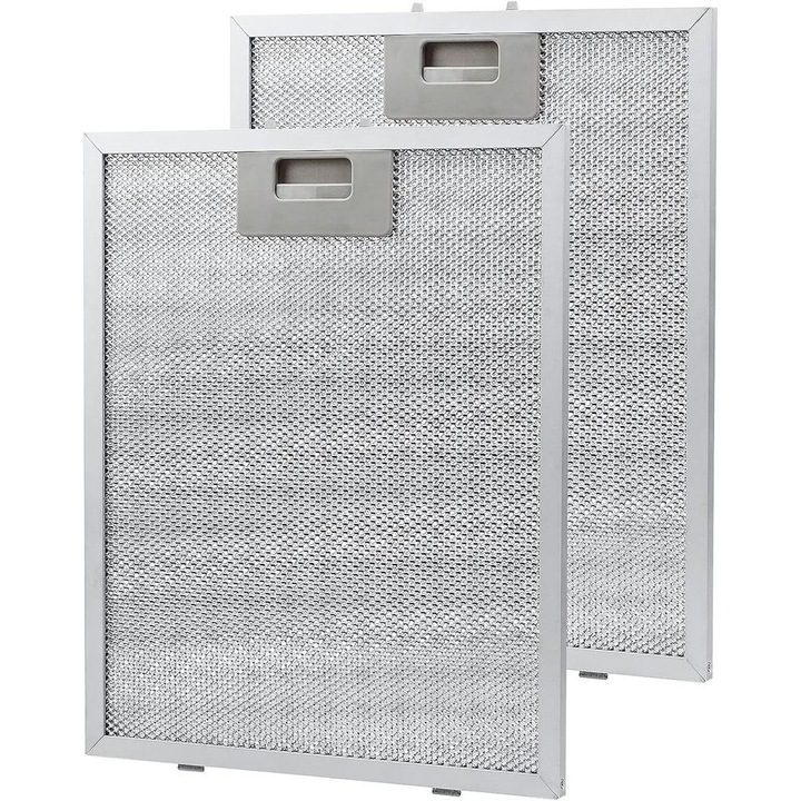 Set filtre de grasime metalice, 2 unitati, 5 straturi, aluminiu, 320x260x9mm