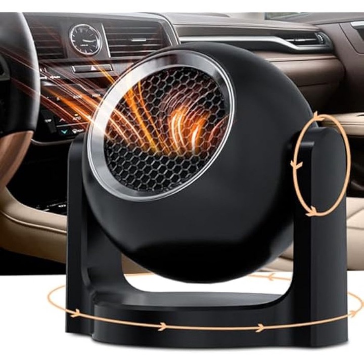 Incalzitor auto, 12V, functie de dezghetare rapida, baza anti-derapanta