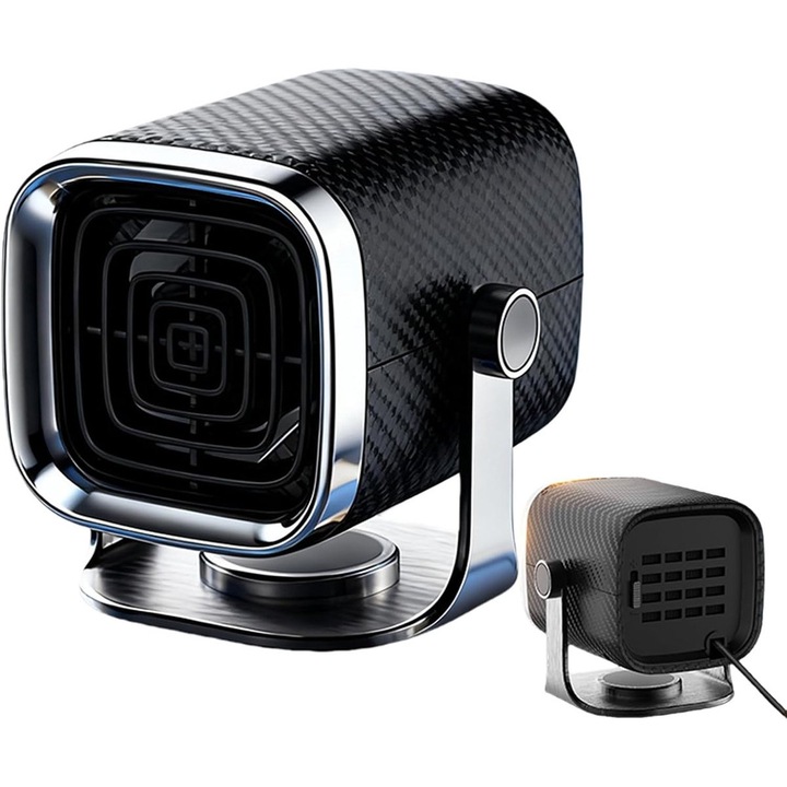 Incalzitor auto 12V, defroster, doua setari de temperatura, baza adeziva