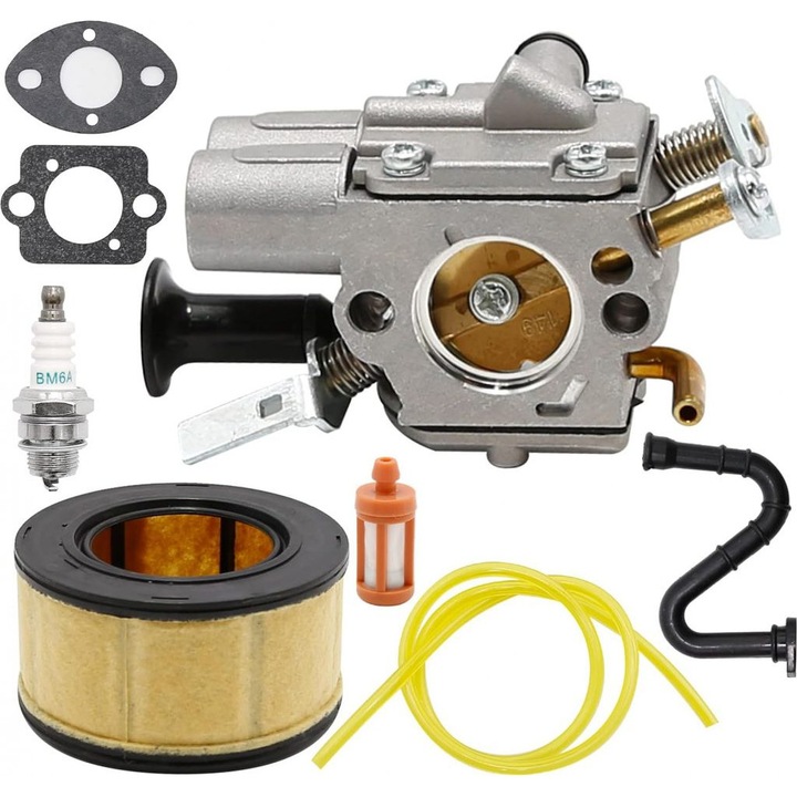 Kit de inlocuire carburator si filtru de aer pentru ferastraie cu lant Stihl MS271, MS291, MS261, MS271C, MS291C, MS261C, set complet.