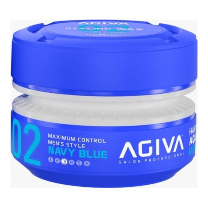 Ceară de păr Agiva, ultra strong 02, albastru închis, 175 ml