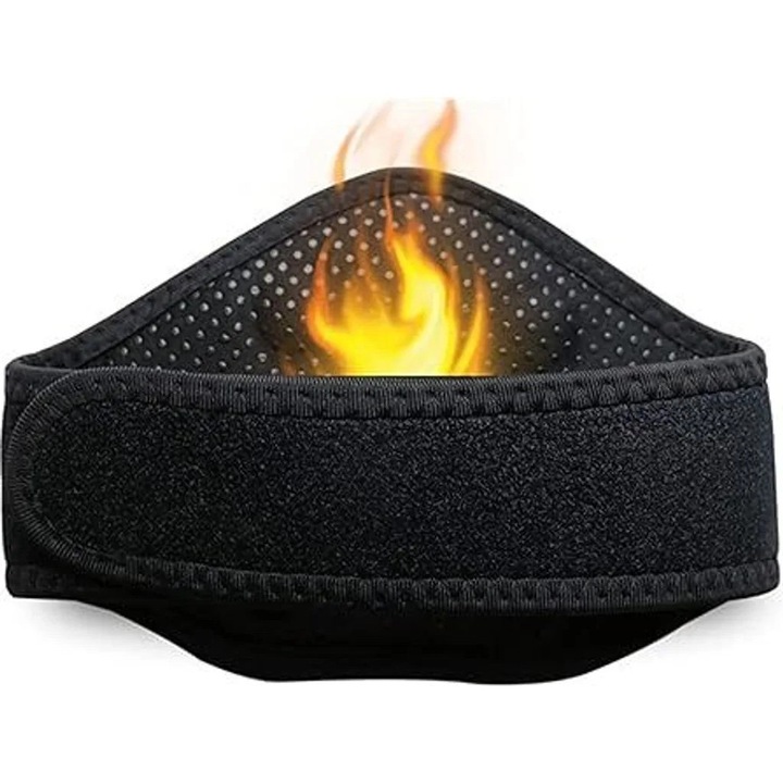 Fular termic unisex, autoincalzitor, cu magneti, ajustabil cu Velcro, poliester