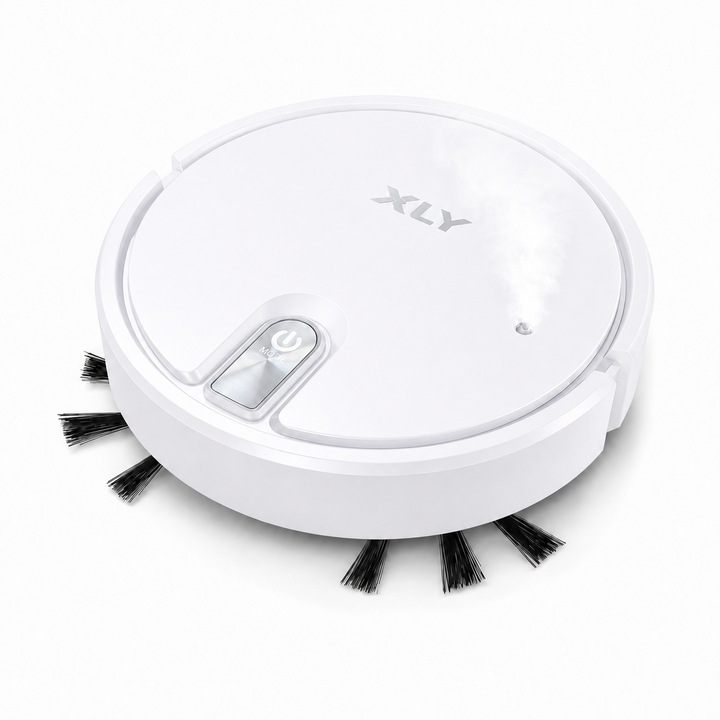 Aspirator robot XLY 5 in 1 2000Pa alb pentru covoare si par de animale
