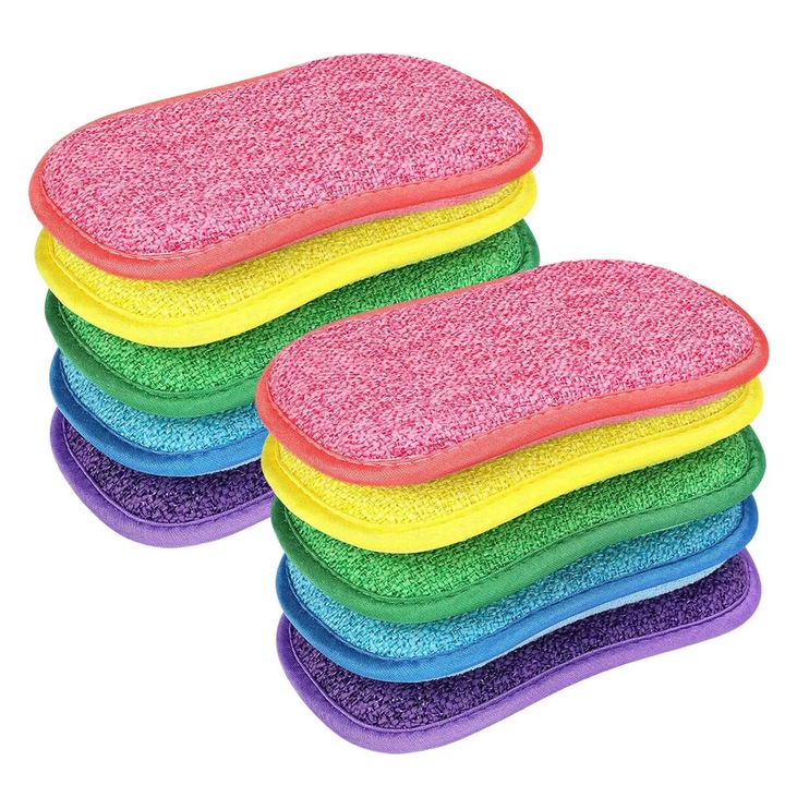 Set de 10 bureti de bucatarie reutilizabili, multicolor, 16x11cm