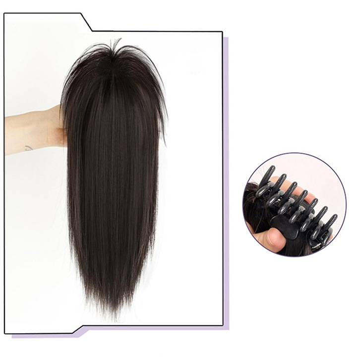 Extensie par coada de cal, 30cm, matase de inalta temperatura, naturala, set