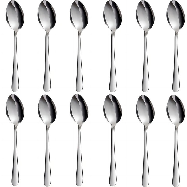 Set de 12 linguri din inox pentru bucatarie, include linguri de meniu, linguri de supa, polonic, linguri de gatit