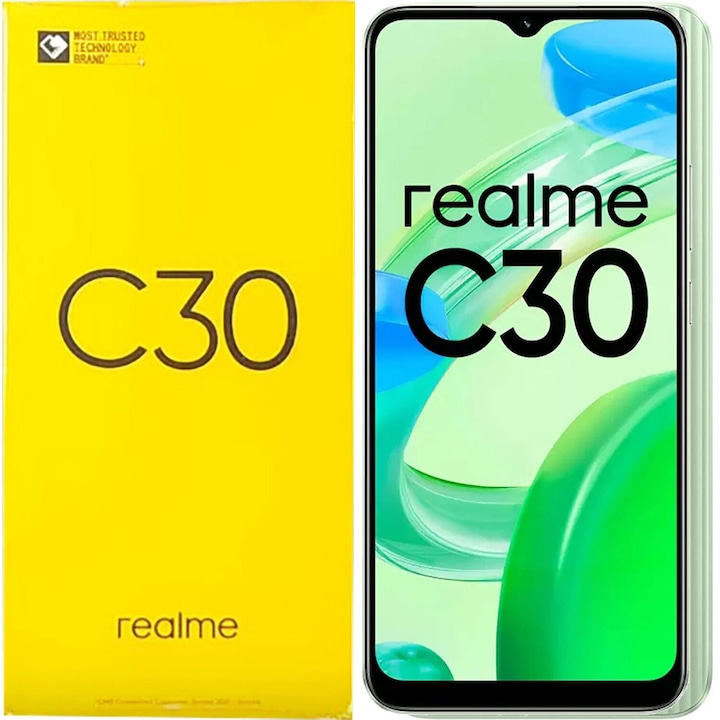 Telefon Realme C30, procesor Unisonic T612, 3GB RAM, 32GB, albastru, 6.5 inch
