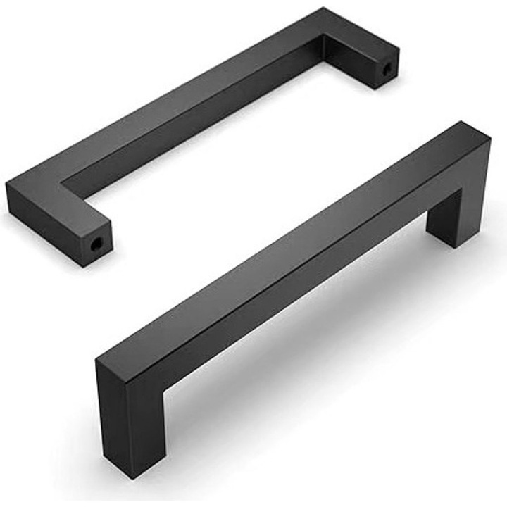 Manere de mobilier set 10 buc, inox cu finisaj nichel periat, 128mm, pentru bucatarie, living, baie, dulapuri