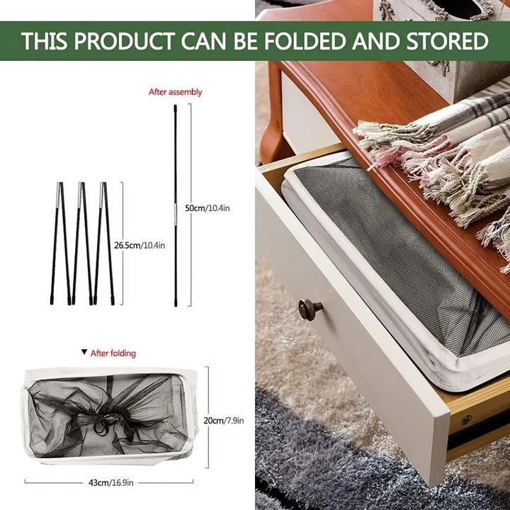 Cos pentru rufe cu roti, design slim, material rezistent, capac impermeabil, dimensiuni compacte