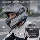 Мото комуникационна система Xiusaqio, Bluetooth 5.3, IPX67, 1000mAh, 45ч автономност, двойна връзка, интелигентно намаляване на шума, автоматични повиквания, музика, гласова навигация, черна