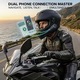 Мото комуникационна система Xiusaqio, Bluetooth 5.3, IPX67, 1000mAh, 45ч автономност, двойна връзка, интелигентно намаляване на шума, автоматични повиквания, музика, гласова навигация, черна