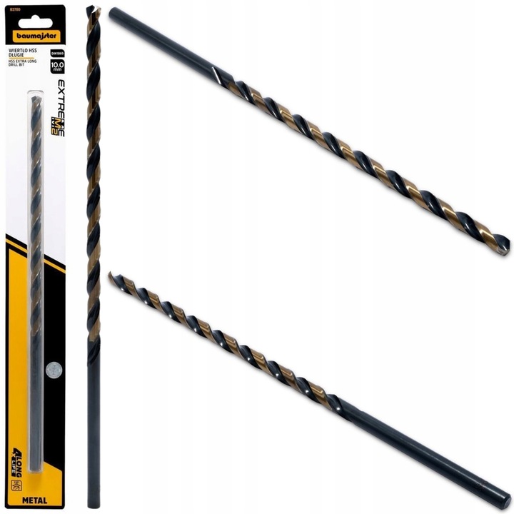 Wiertlo HSS lung 10,0 mm x 340 mm B2780 Baumajster