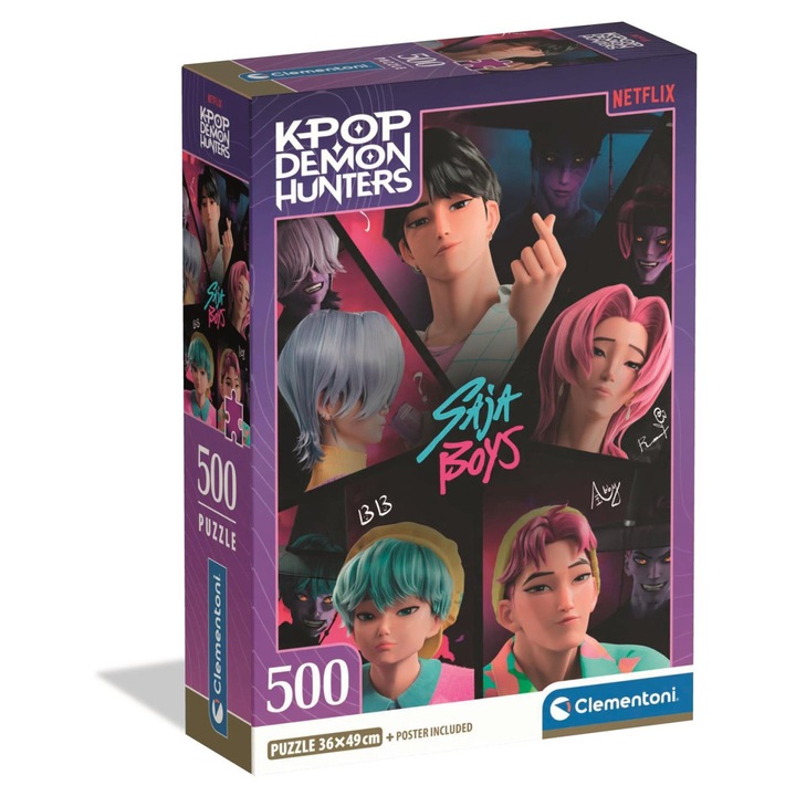 K-pop Démonvadászok Saja Boys 500 db-os Compact puzzle Clementoni