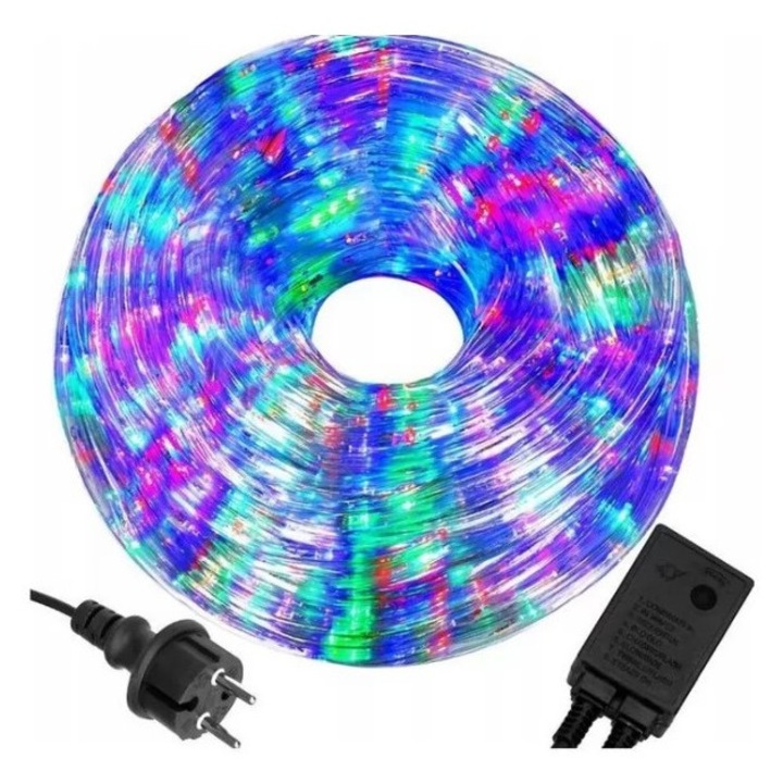 Sir LED multicolor 50m, Eldor, 8 moduri de iluminare, rezistent la intemperii