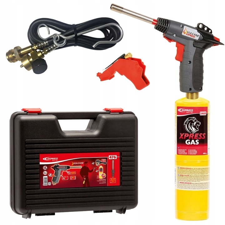 Set arzator de lipit Vulcane Express 476, 3 pozitii flacara, greutate sub 400g, pentru instalatii climatice si sanitare