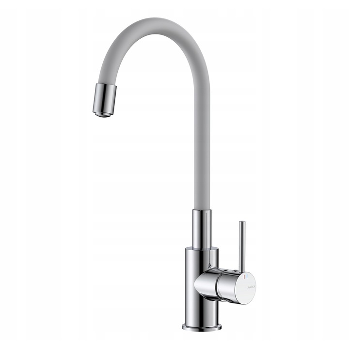 Baterie bucatarie Avapax LAPUR cu wylewka elastica, crom, 386mm