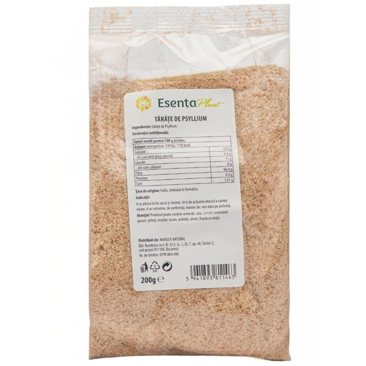 Tarate de psyllium, 200 gr, Esenta Plant
