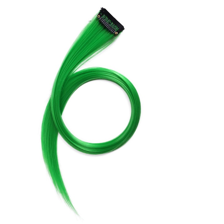 Peruca sintetica lunga, neagra cu suvite gri, 55cm, pentru toate tonurile de piele, set cu cadouri surpriza