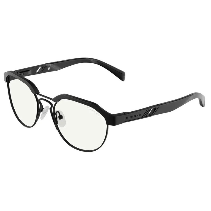 Gunnar Optics, Ochelari pentru ecran din metal cu lentile Clear Pro, Campbell Onyx, negru