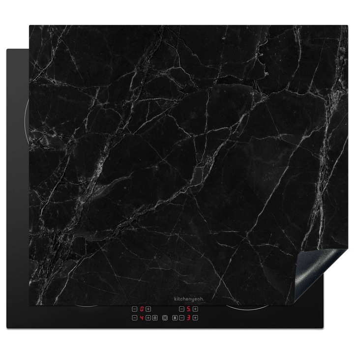 Защита за индукционен плот, Защита за готварска печка, Покритие за плот, Против надраскване, Декор за кухня Черен 58.3x51.3 см
