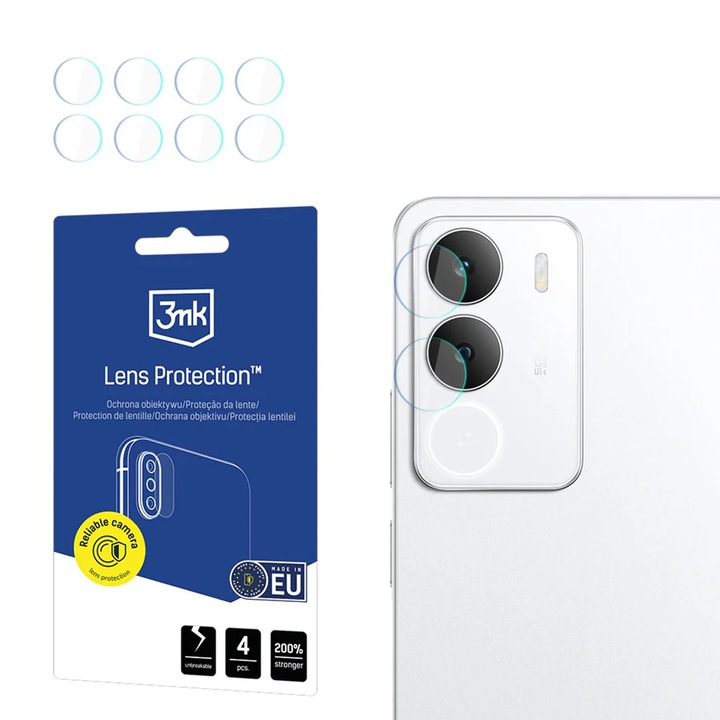 Защитно фолио за телефон, 3mk, хибридно, за обектив на камера, Realme P3 Lite 4G