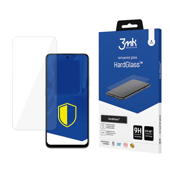 Sticla temperata protector ecran 3mk Protection HardGlass pentru Honor X7D, 9H duritate, grosime 0.33 mm, transparent, 1 buc