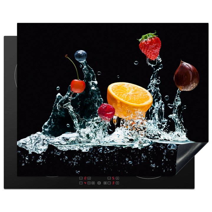 Защита за индукционен плот, Защита за готварска печка, Капак за плот, Против надраскване, Декор за кухня Оранжев 65x52 см