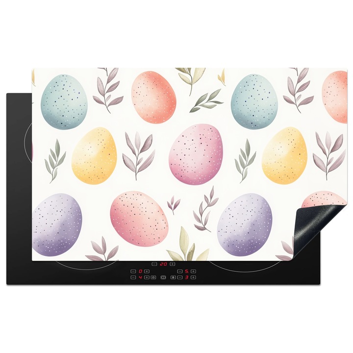 Защита за индукционен плот, Защита за готварска печка, Капак за плот, Против надраскване, Декор за кухня Бял 85x52 см