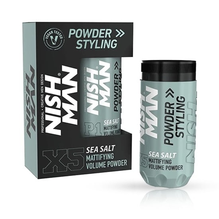 Pudra de coafat Nishman Pudra de ceara de coafat cu sare de mare x5 20 g