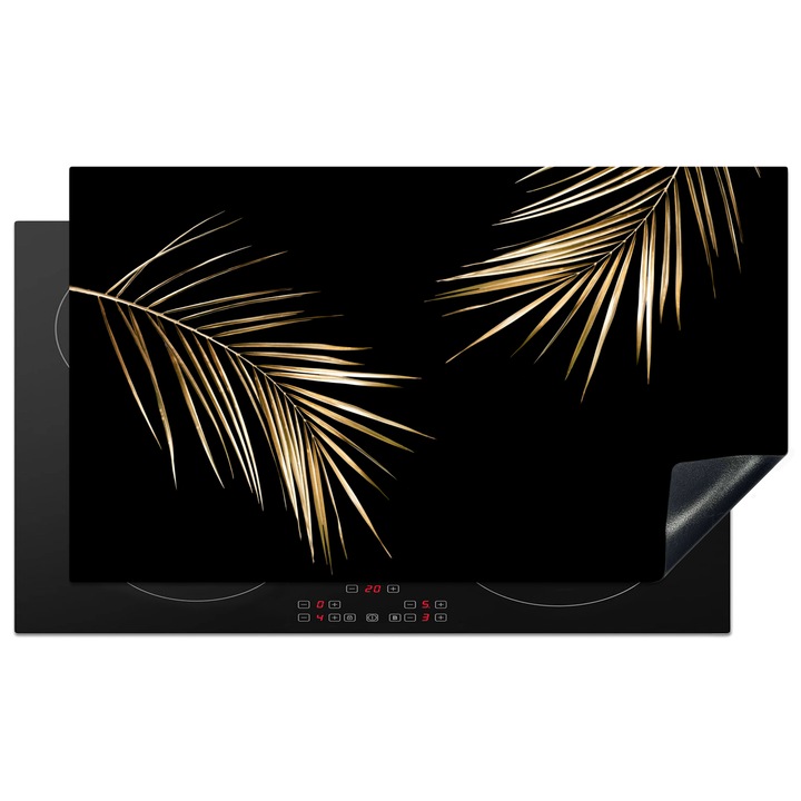 Protectie pentru plita inductie, Protectie aragaz, Acoperitor plita, Antizgarieturi, Decor bucatarie Gold 91.2x52 cm