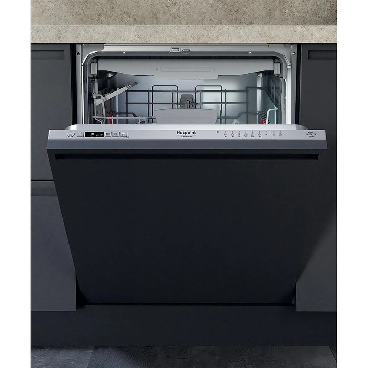 Masina de spalat vase, Hotpoint-Ariston, HA4IFD14B, 14 seturi, dimensiuni D