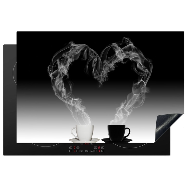 Защита за индукционен плот, Защита за готварска печка, Покритие за плот, Против надраскване, Декор за кухня Бяло 76x51.5 см