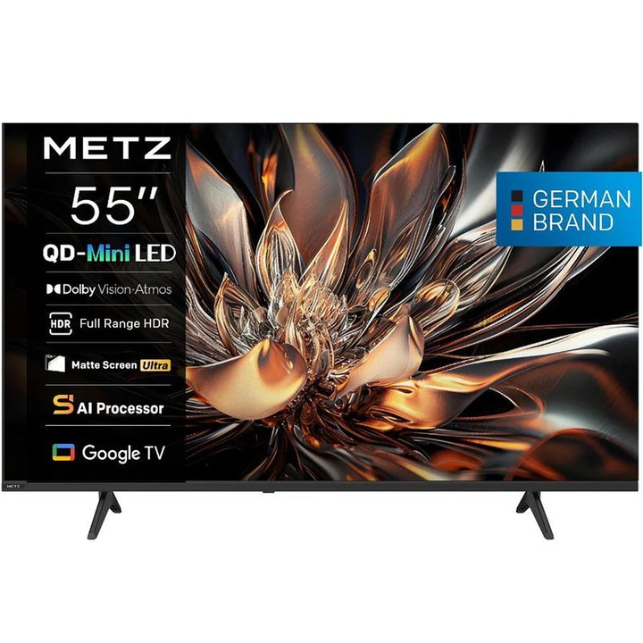 Televizor Metz 55MNH7000Z, Mini LED, 55 inch, 139 cm, 3840x2160 UHD-4K, Smart TV, Android