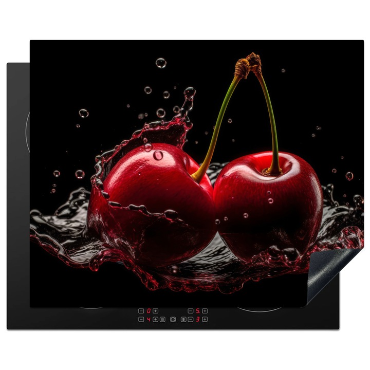 Защита за индукционен плот, Защита за готварска печка, Капак за плот, Против надраскване, Декор за кухня Червен 65x52 см