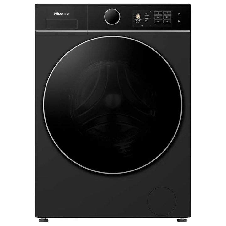 Masina de spalat rufe Hisense WF5I9043BBFS, 9 kg capacitate, 1400 rpm, motor inverter, Negru, 1 buc