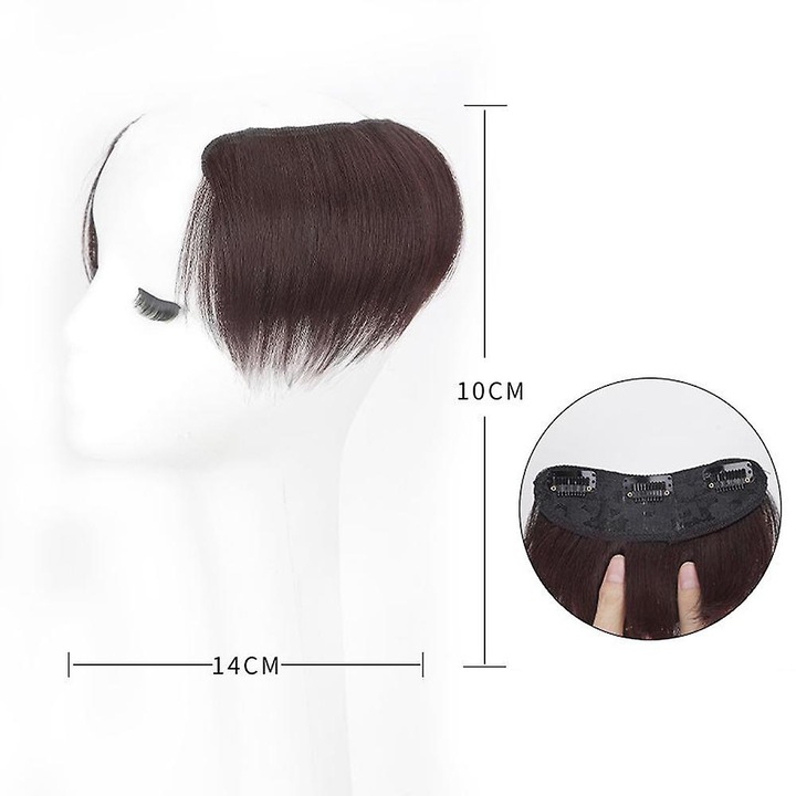 Peruca pentru femei, 10cm, design stilat, fara cadere, fara incalceli, moale, naturala