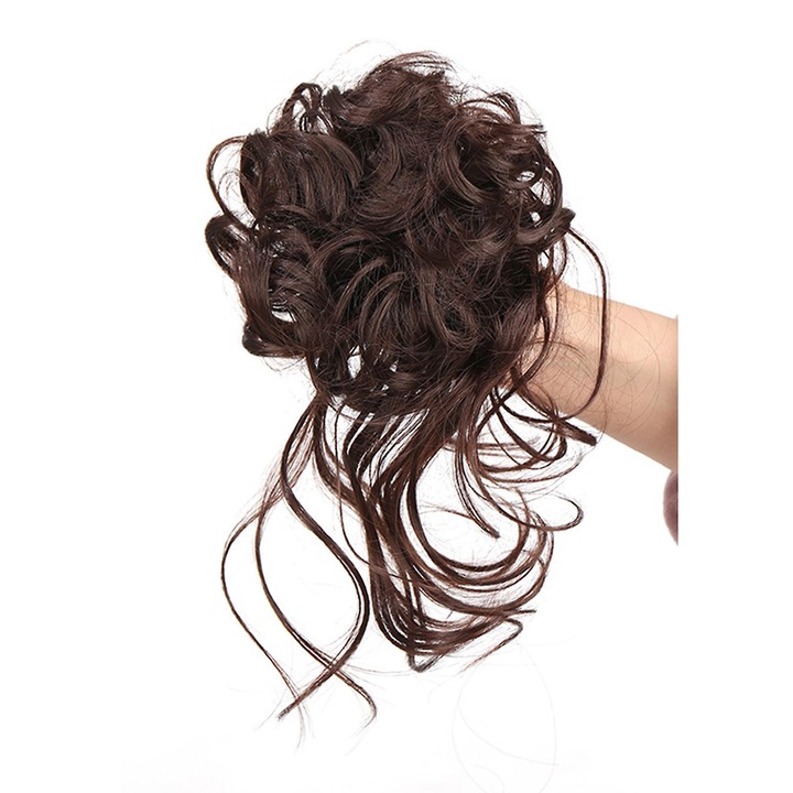 Piesa de par tip coc messy, extensie coada de cal, 20x8cm, multicolor