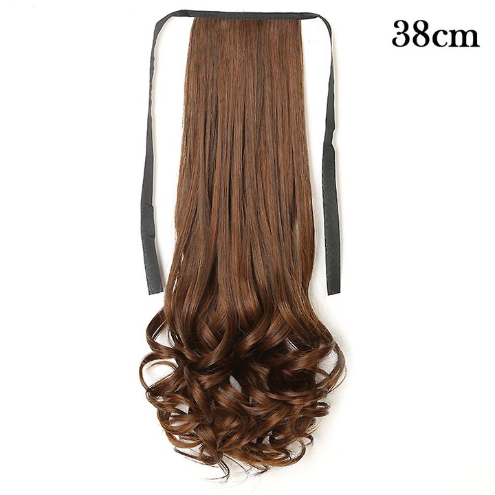 Extensie coada de cal sintetica, 38cm, pentru uz zilnic si role-playing, maro