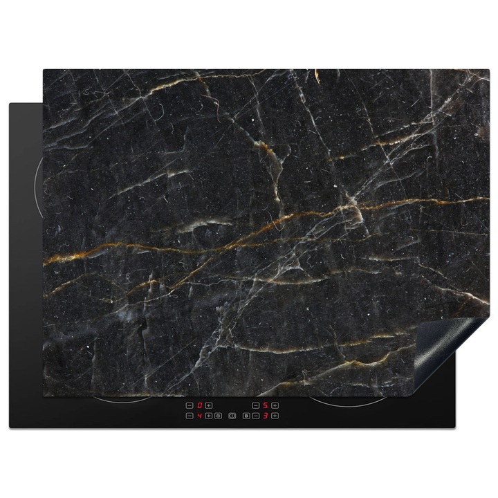 Protectie pentru plita inductie, Protectie aragaz, Acoperitor plita, Antizgarieturi, Decor bucatarie Auriu 71x52 cm