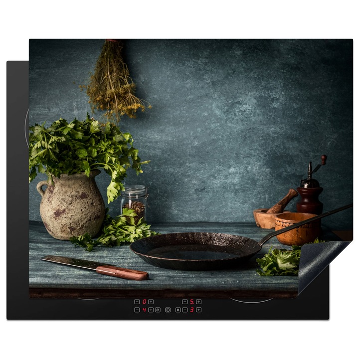 Защита за индукционен плот OnlyWow, индигово синьо, 65x52 см, против надраскване, модерен дизайн