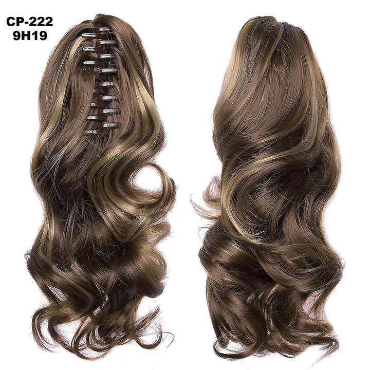 Par sintetic, extensie coada de cal ondulata, 40cm, set