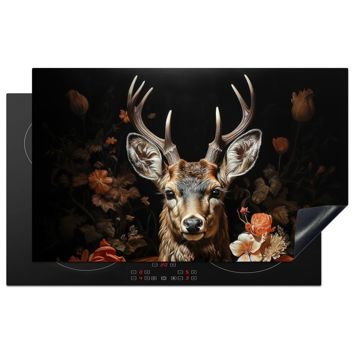 Protectie pentru plita inductie, Protectie aragaz, Acoperitor plita, Antizgarieturi, Decor bucatarie Cupru aramiu 83x51 cm