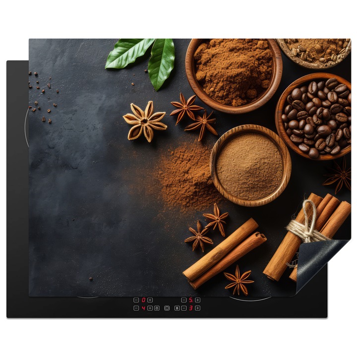 Протектор за индукционен плот, OnlyWow, против надраскване, тъмнокафяв, 65x52 см