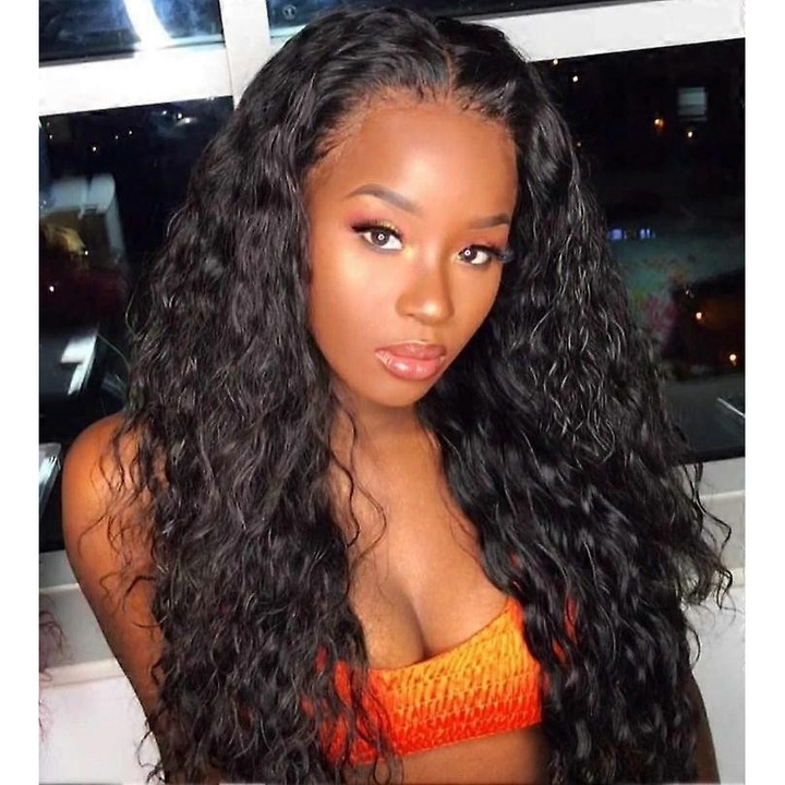 Peruca dantela frontala pentru femei, lungime 65cm, stil mic, culoare conform imaginii, accesorii par