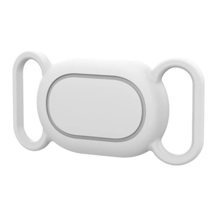 Gigapack szilikon tok, nyakörvre fűzhető, matt, vízálló, fehér, Xiaomi Tag kompatibilis