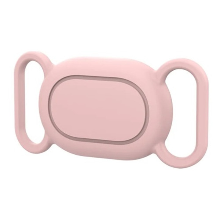 Gigapack szilikon tok, nyakörvre fűzhető, matt, vízálló, rózsaszín, Xiaomi Tag kompatibilis