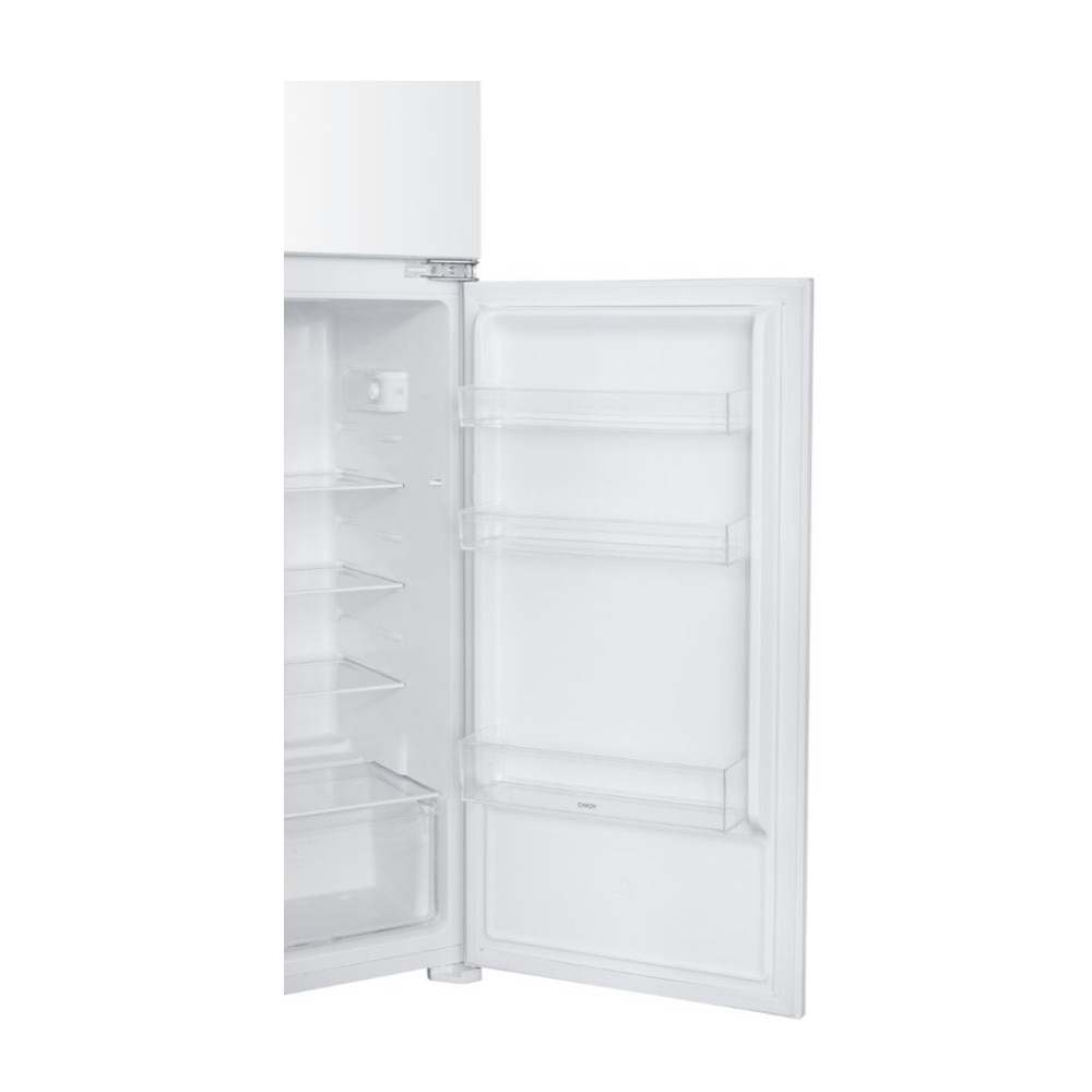 Frigider cu 2 usi incorporabil Candy CFBD 2450/2EH, Static, Congelare rapida, Autodezghetare, Iluminare LED, Control mecanic, Usi reversibile, H 145 cm, 205 l, Clasa E, Alb